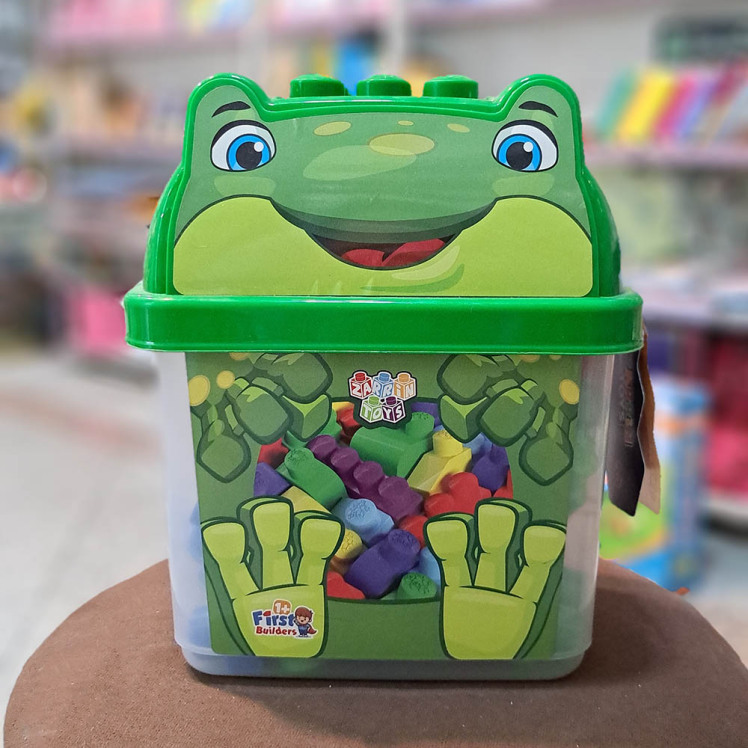 لگو سطلی طرح قورباغه و فیل 38 قطعه زرین تویز 