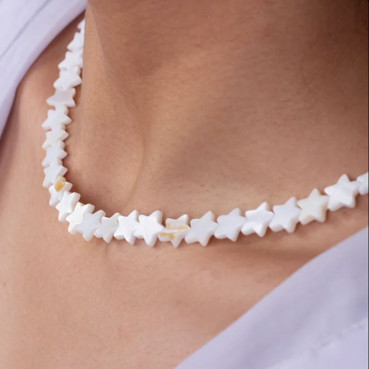 گردنبند صدفی طرح ستاره 