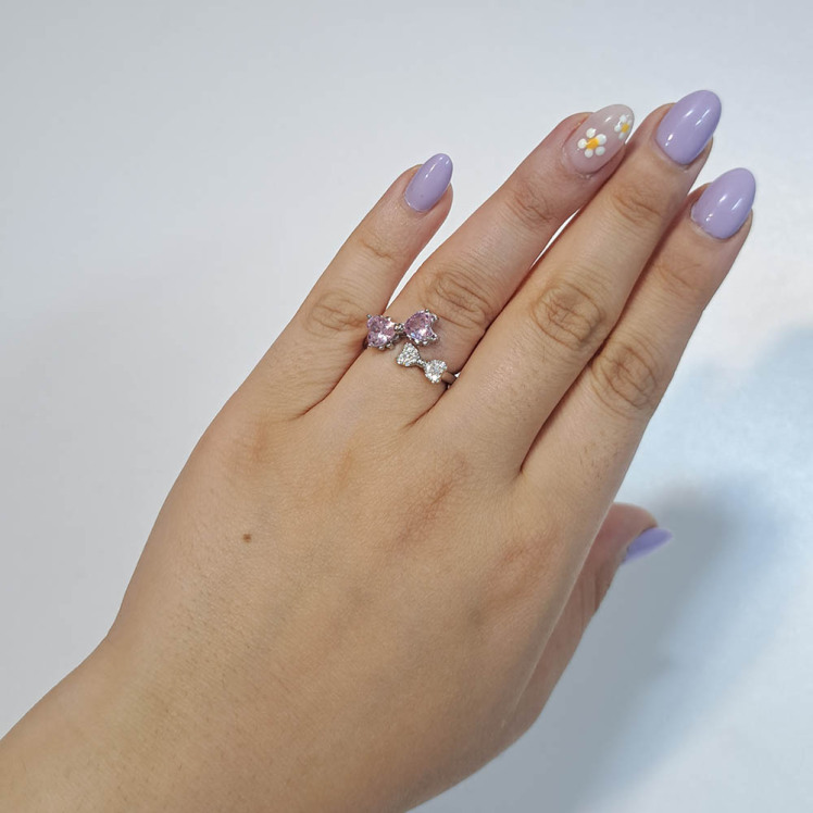 انگشتر جواهری طرح پاپیون 