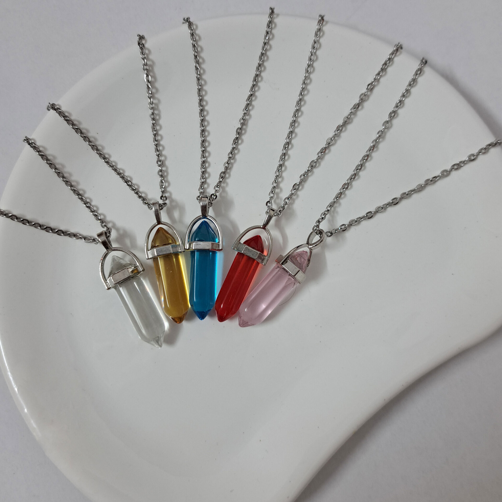  گردنبند منشور شیشه ای 