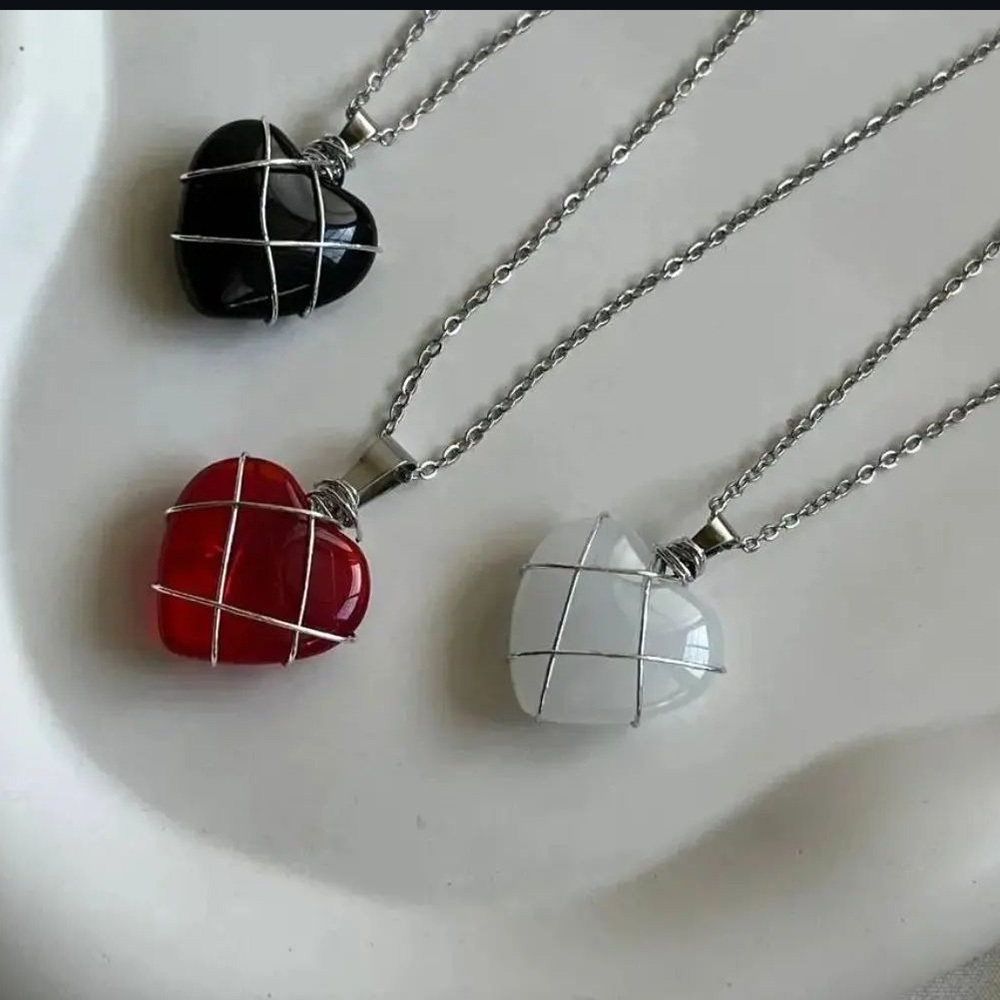  گردنبند قلب سیمی 