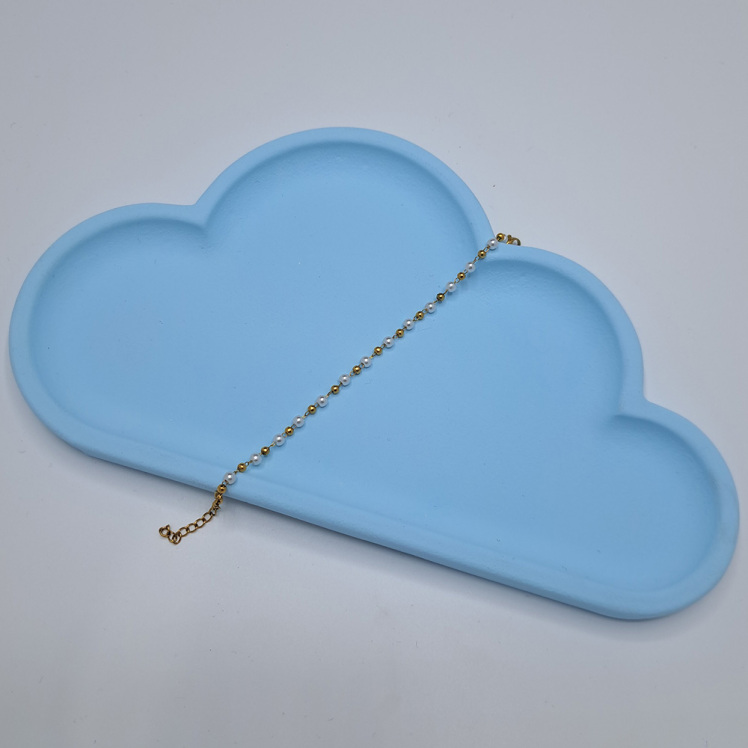 دستبند خلخال و مروارید ترکیبی