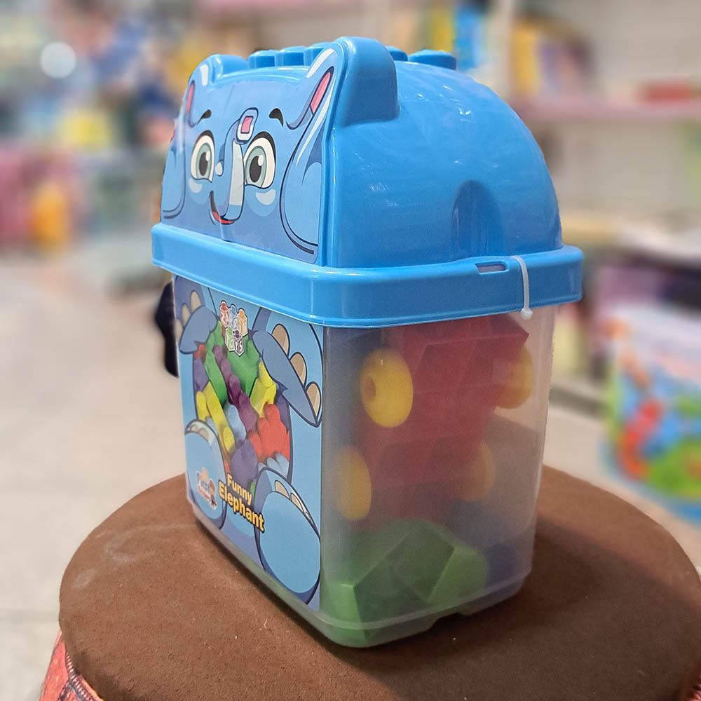  لگو سطلی طرح قورباغه و فیل 38 قطعه زرین تویز 