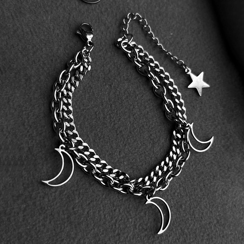  دستبند دو لاین ماه 