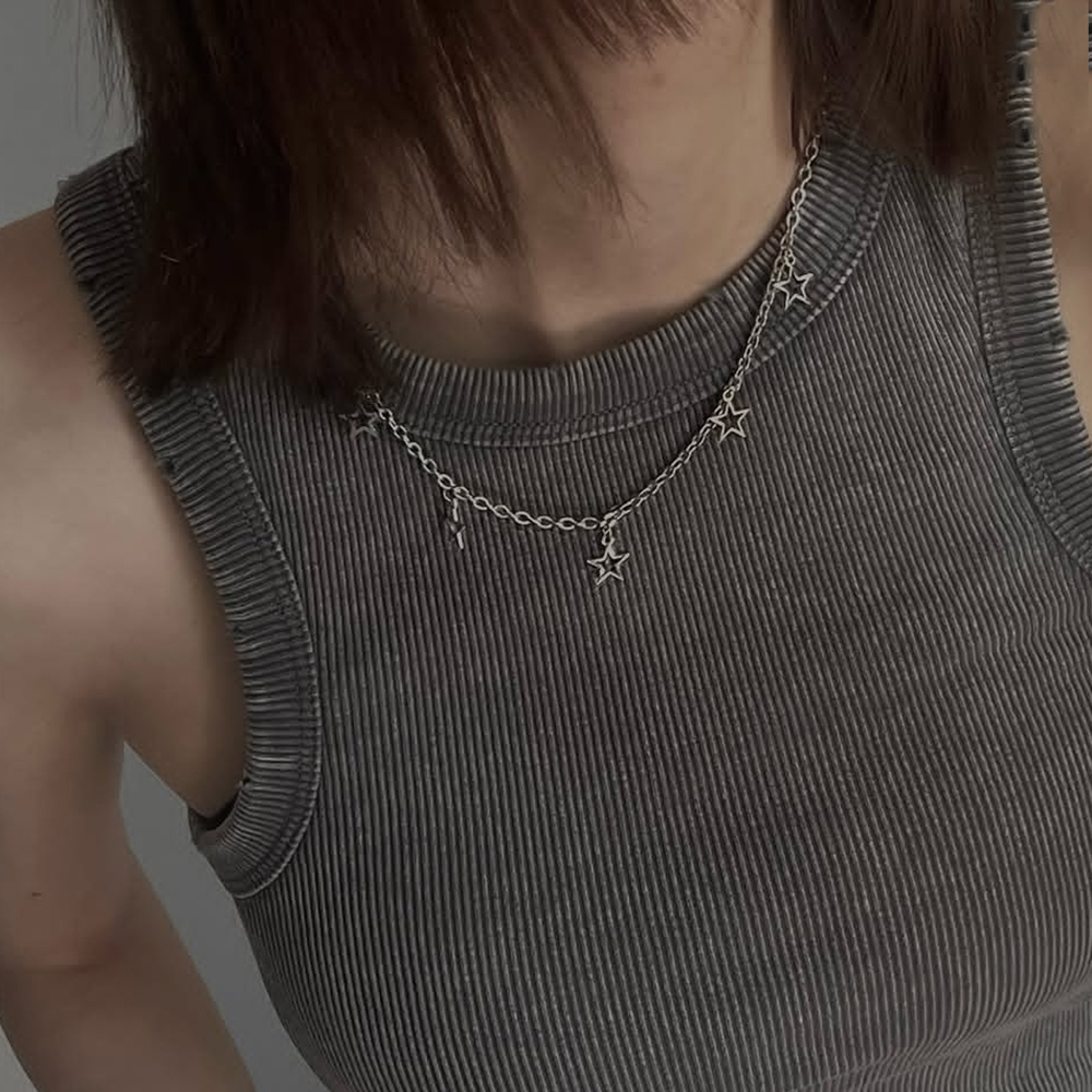  گردنبند ساده ستاره ای 