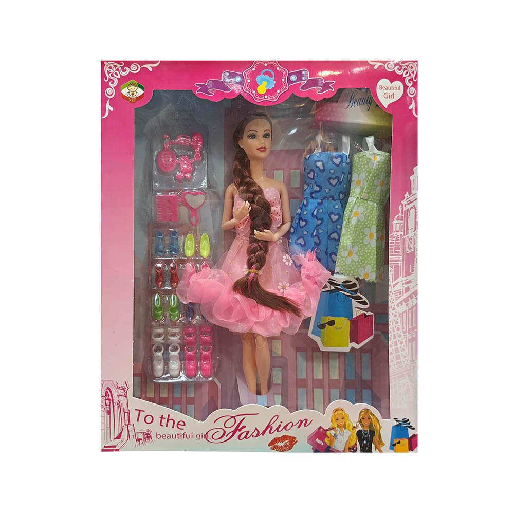  عروسک باربی با 2 عدد لباس 