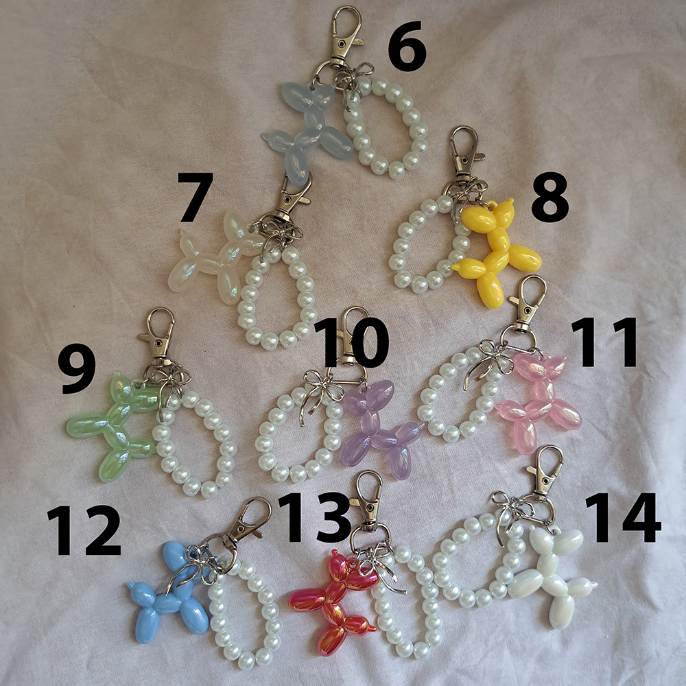  آویز سگ بادکنکی و مروارید 