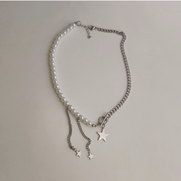  گردنبند ستاره و مروارید پینترستی 