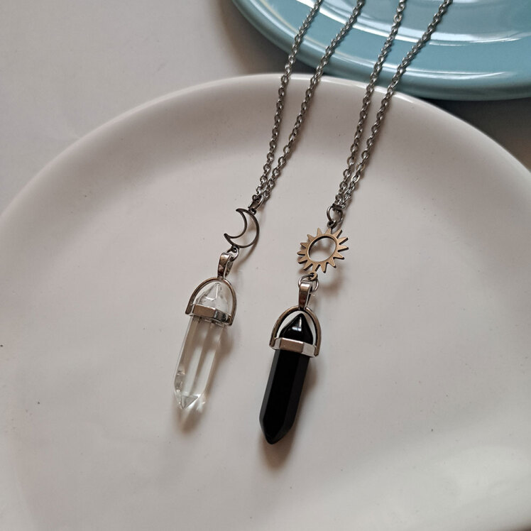 گردنبند ست منشور ماه و خورشید