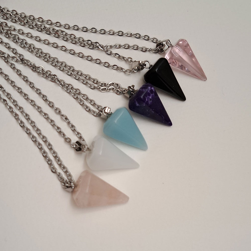  گردنبند سنگ مخروطی ( 6 تنوع رنگ ) 