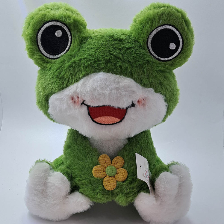 عروسک قورباغه گل به دست 