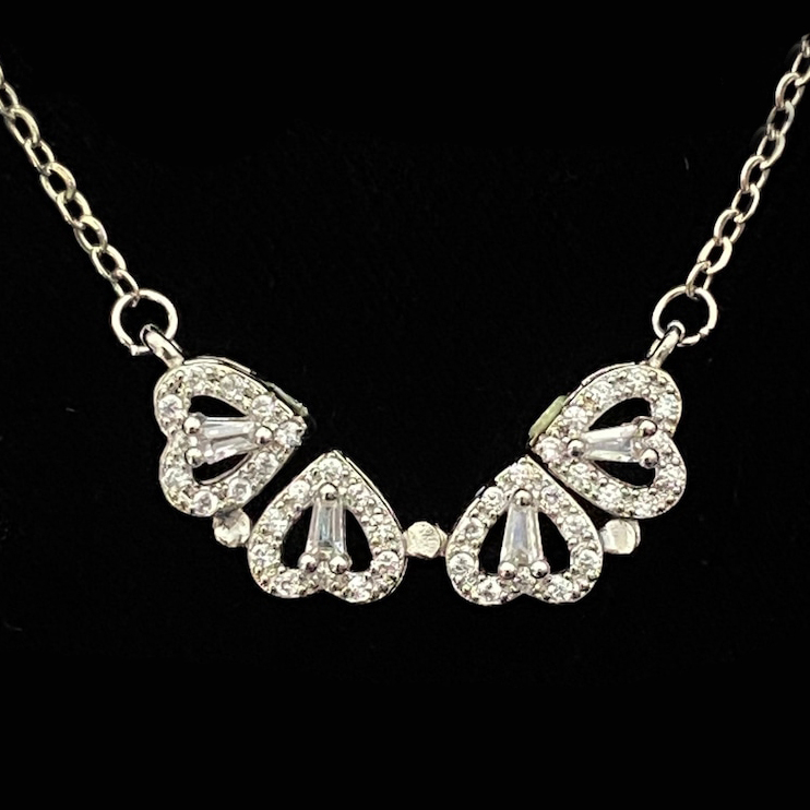  گردنبند جواهری قلبی مگنتی 