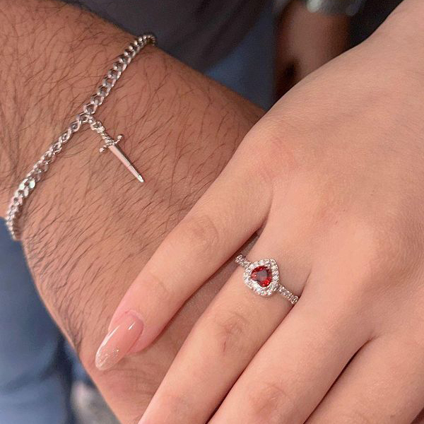  دستبند و انگشتر ست قلب و شمشیر 