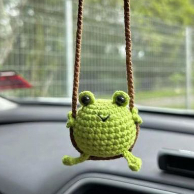 آویز ماشین بافتنی طرح قورباغه