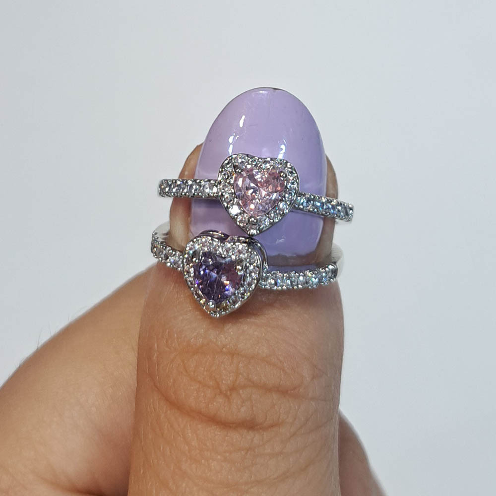 انگشتر جواهری طرح قلب