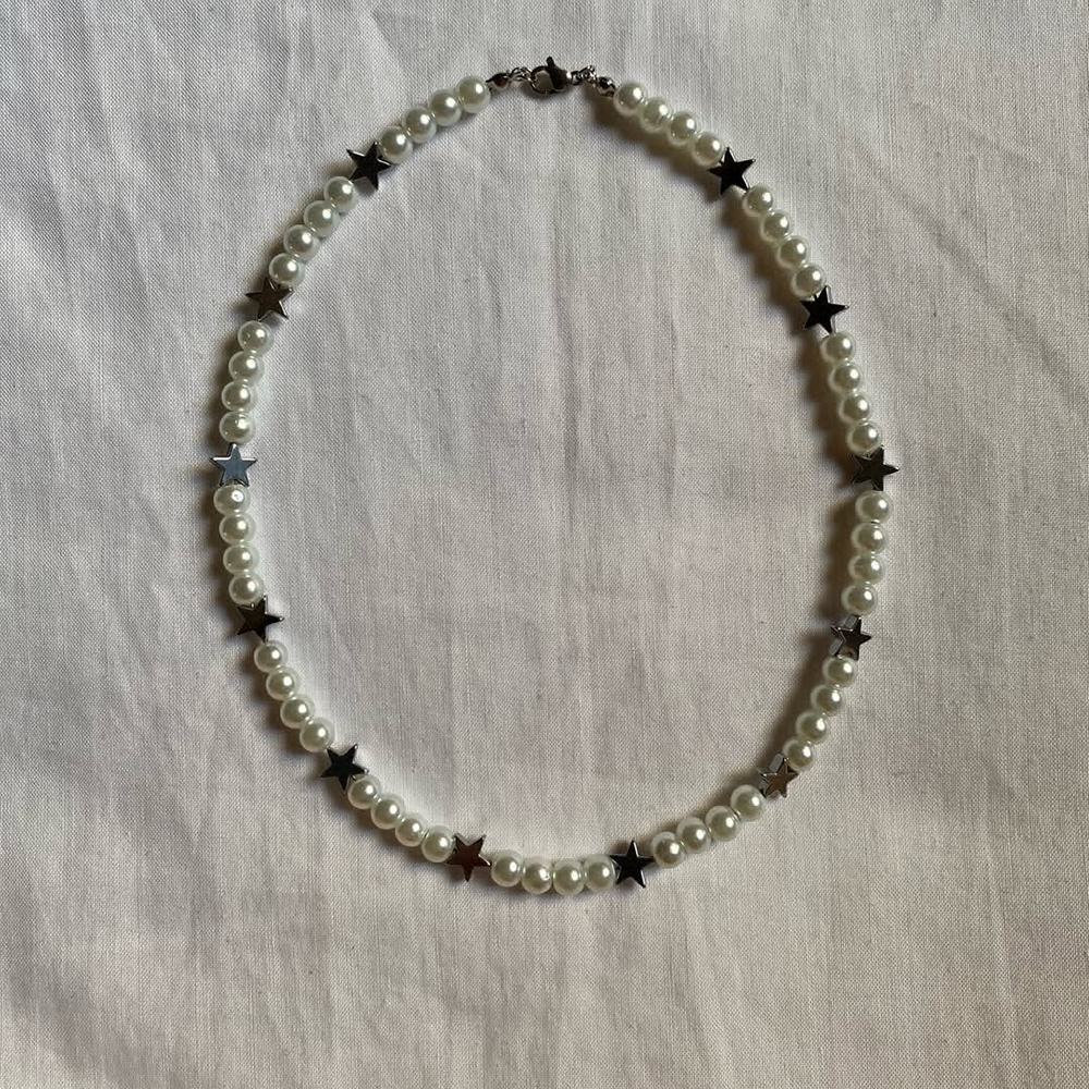  گردنبند مروارید و ستاره پینترستی 