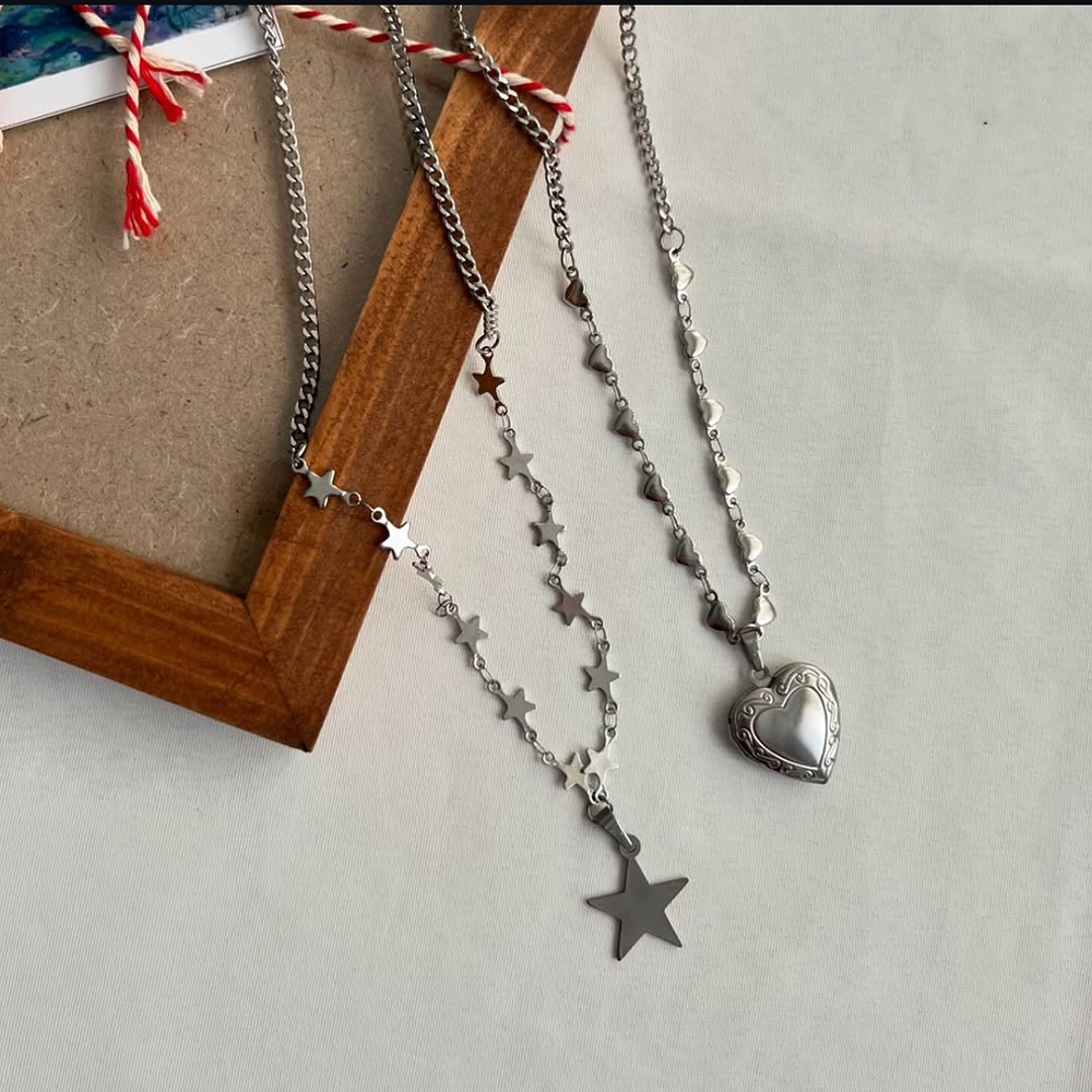  گردنبند ستاره و قلب 
