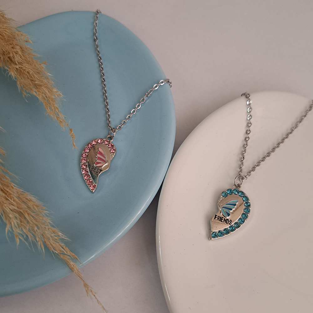  گردنبند ست پروانه نگین دار 