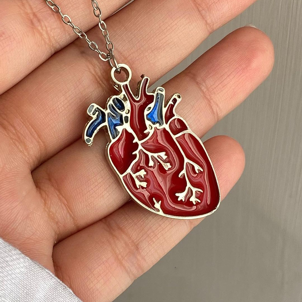  گردنبند قلب آناتومی رنگی 