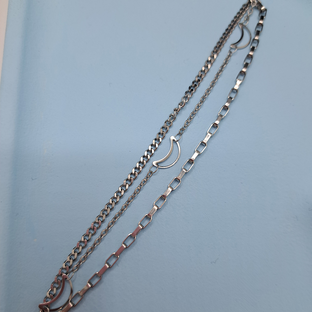 دستبند استیل 3 لاین ماه