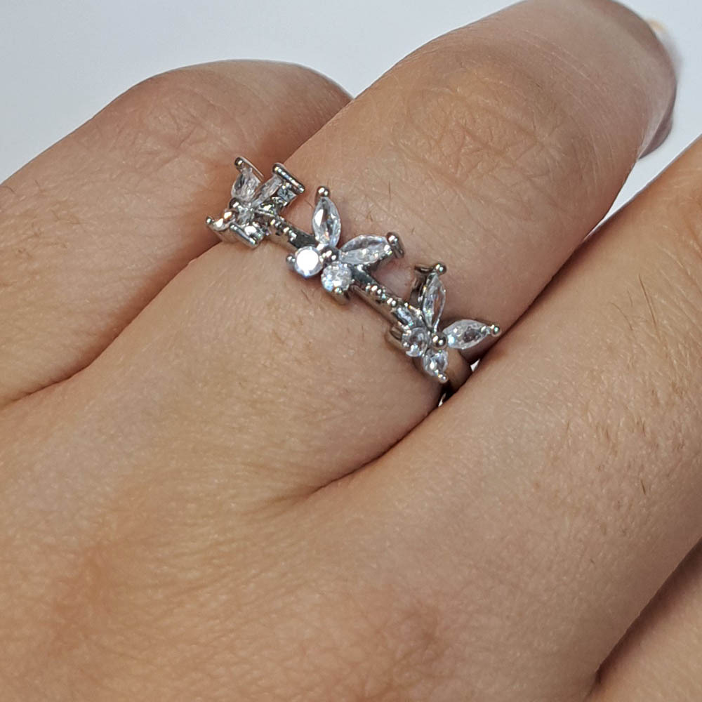  انگشتر جواهری طرح پروانه شیک 