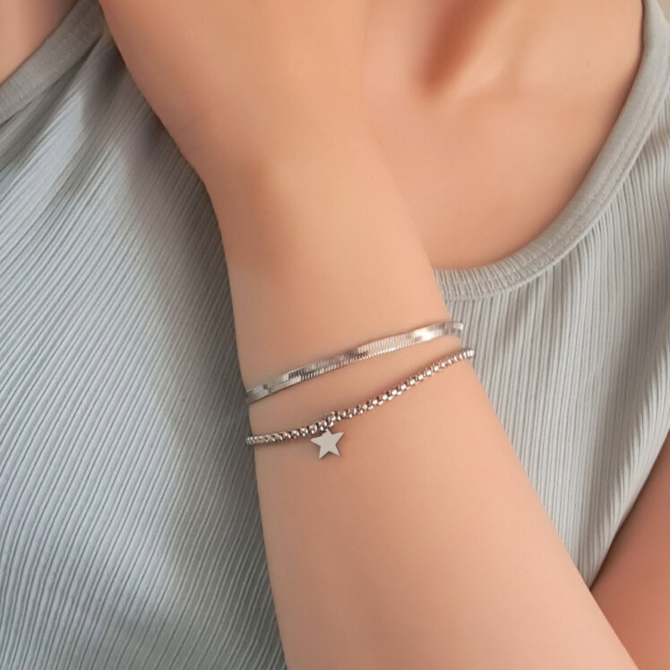دستبند دو لاین ستاره 