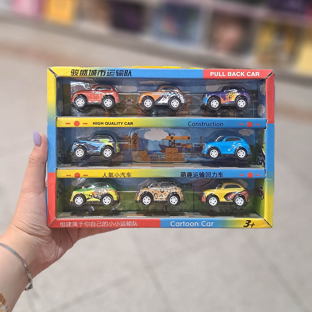  ماشین فلزی سایز مینی بسته 9 عددی 