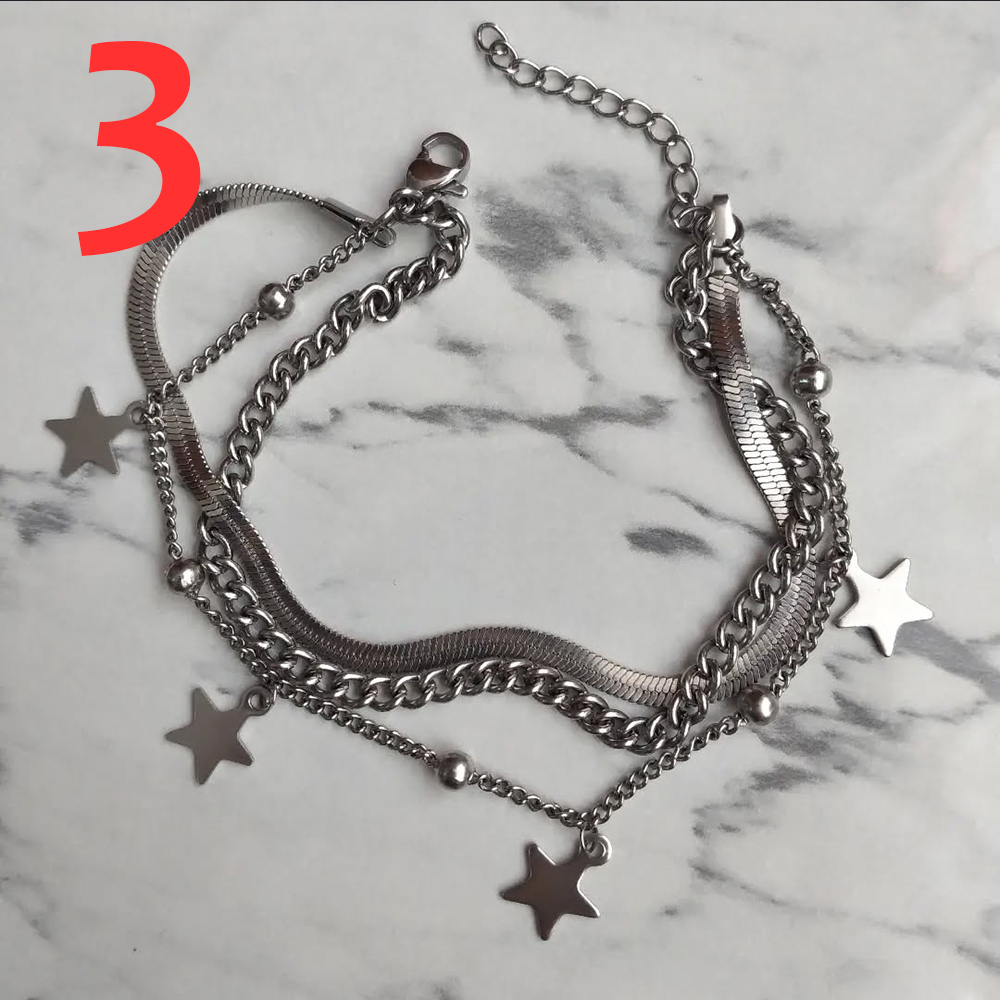  دستبند استیل ستاره ای 