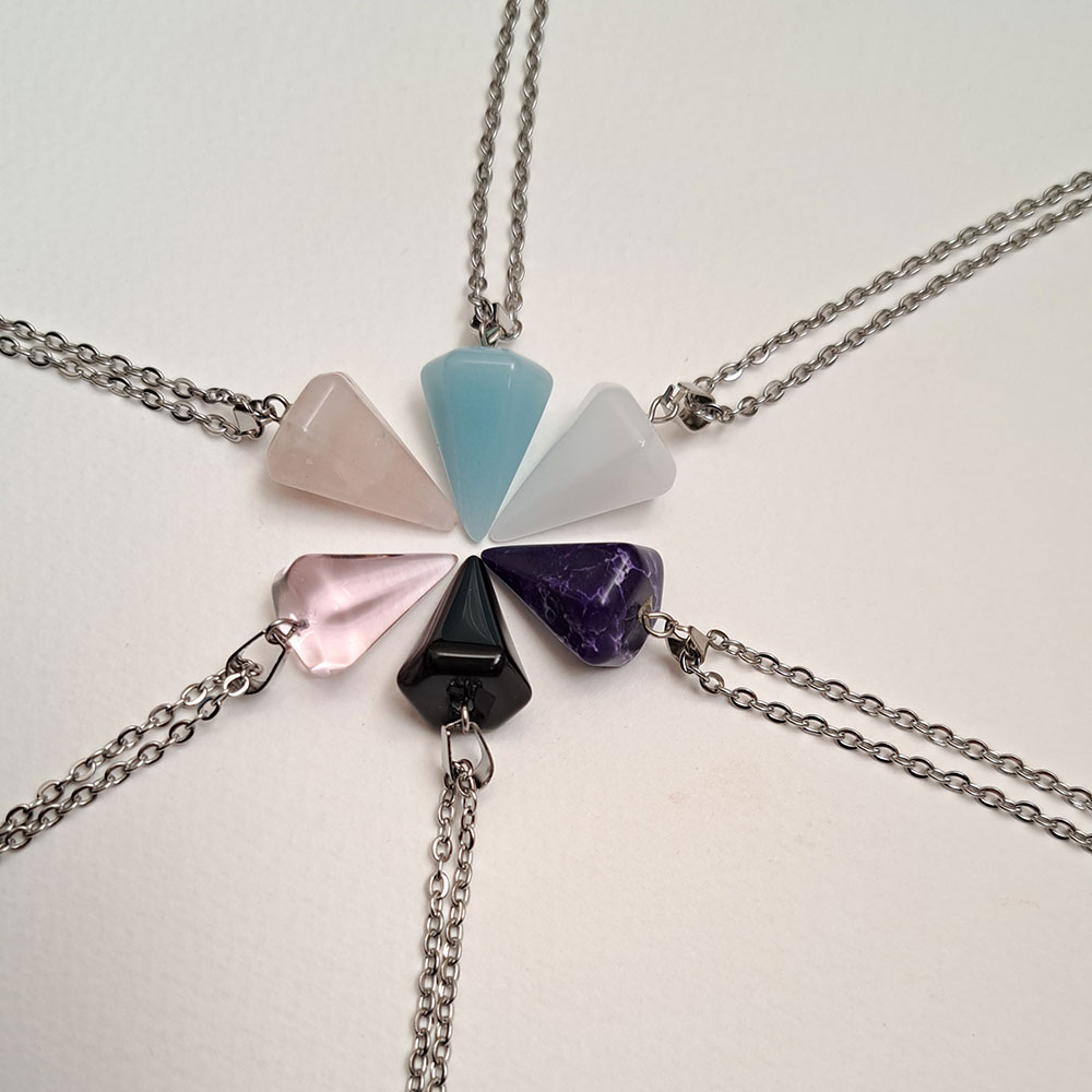  گردنبند سنگ مخروطی ( 6 تنوع رنگ ) 