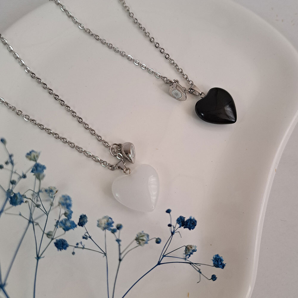  گردنبند ست دوستی قلب سنگی 