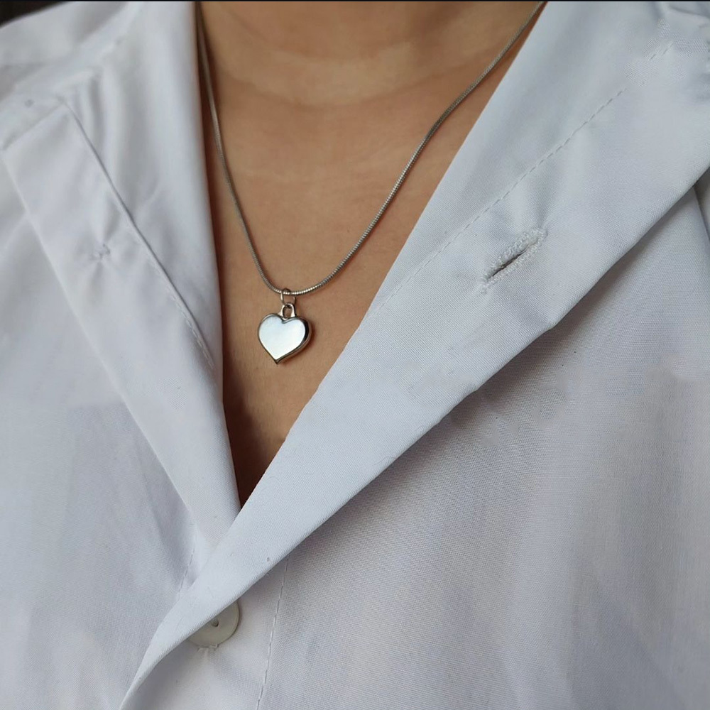  گردنبند قلب برجسته مینیمال 