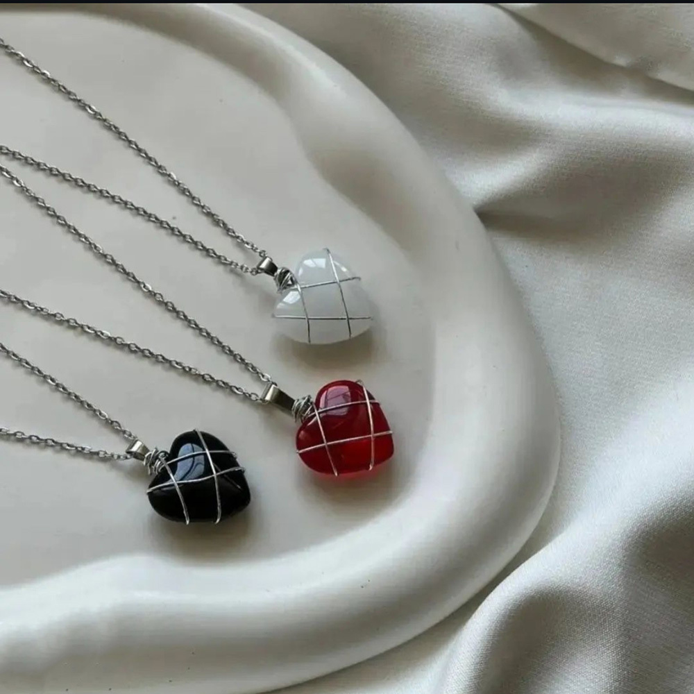  گردنبند قلب سیمی 