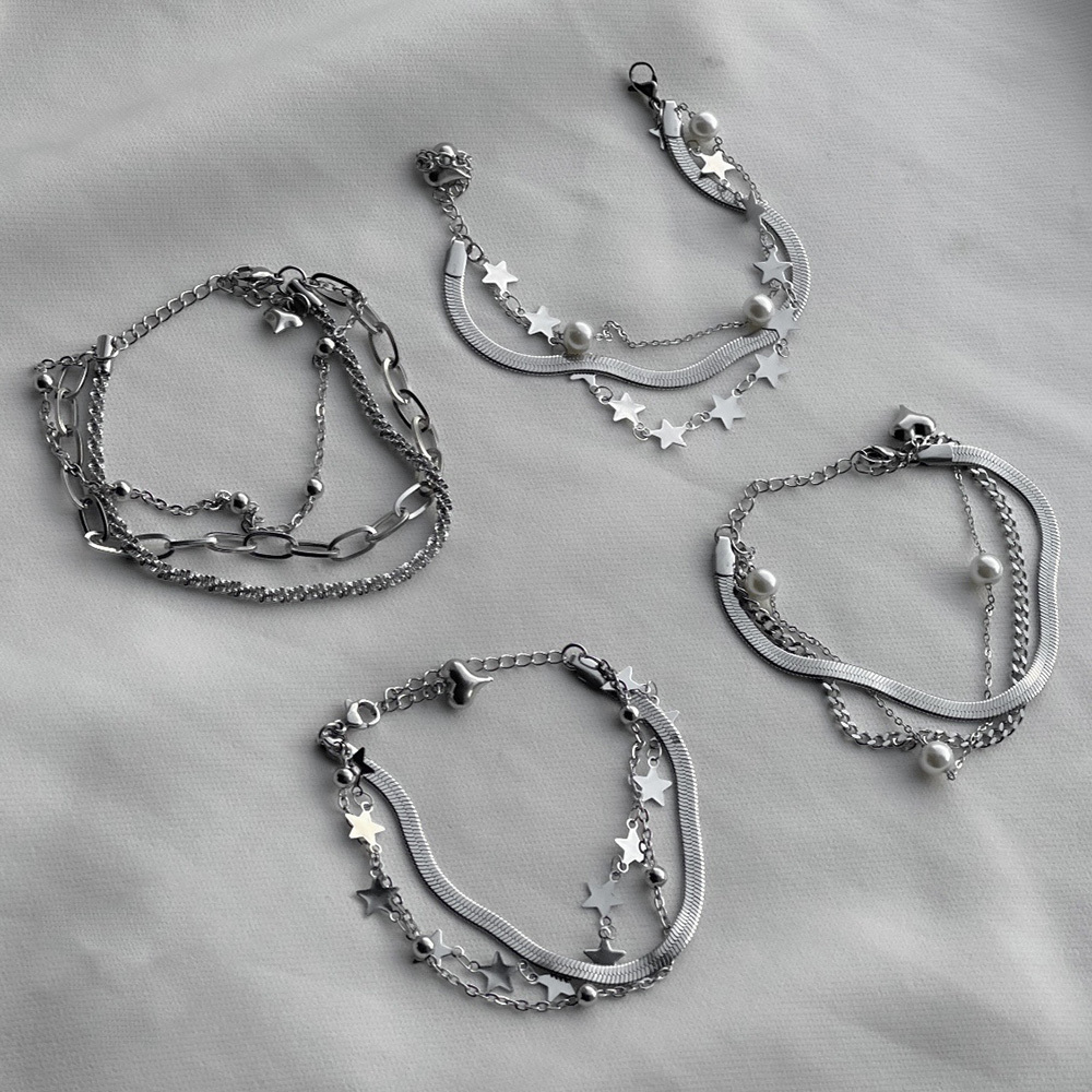  دستبندا سه لاین استیل ترکیبی 