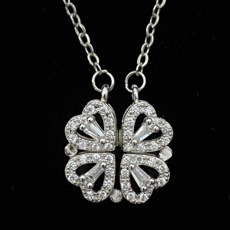 گردنبند جواهری قلبی مگنتی 