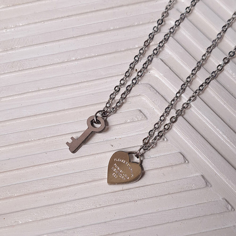 گردنبند ست قفل و کلید