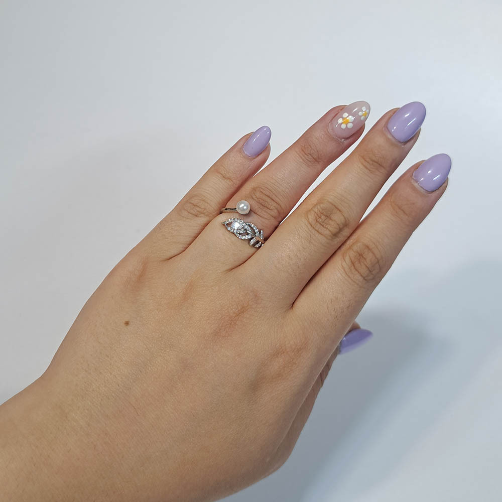  انگشتر جواهری طرح برگ 