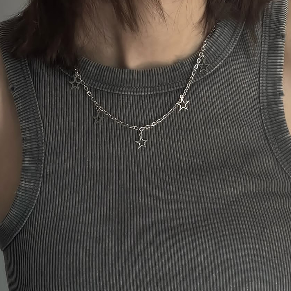  گردنبند ساده ستاره ای 