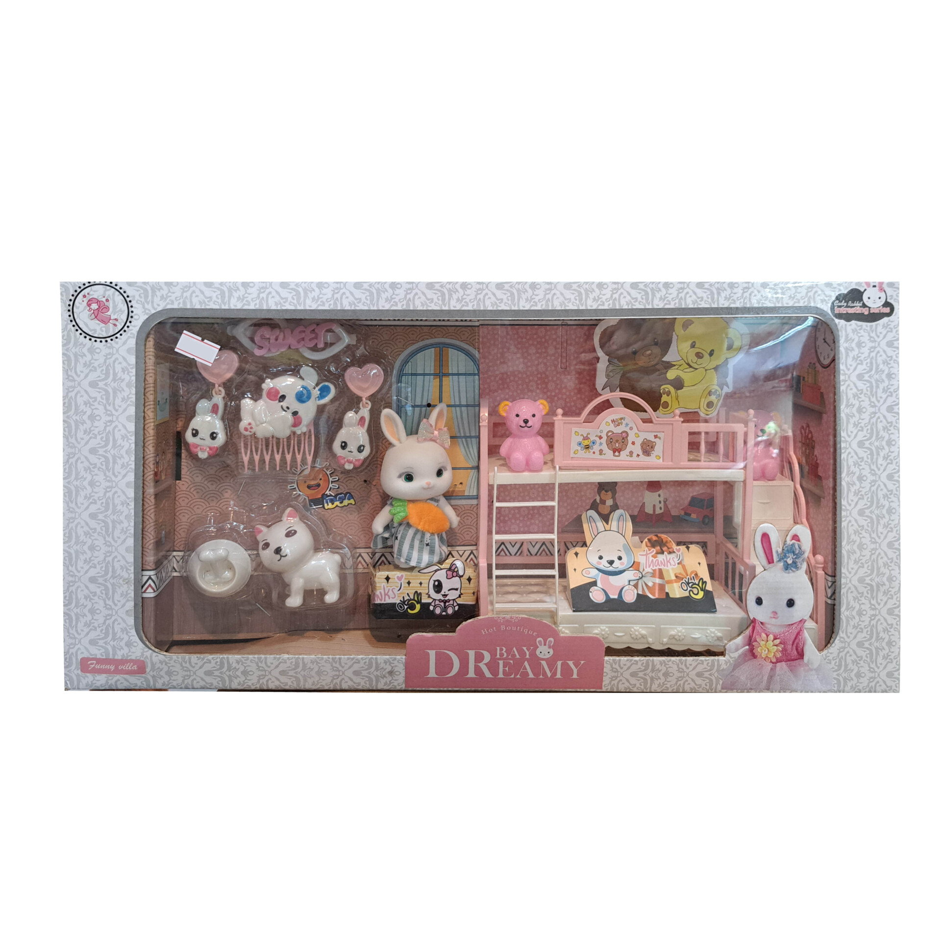  مجموعه کامل خرگوش فانتزی DREAMY BAY با تخت و لوازم بازی 