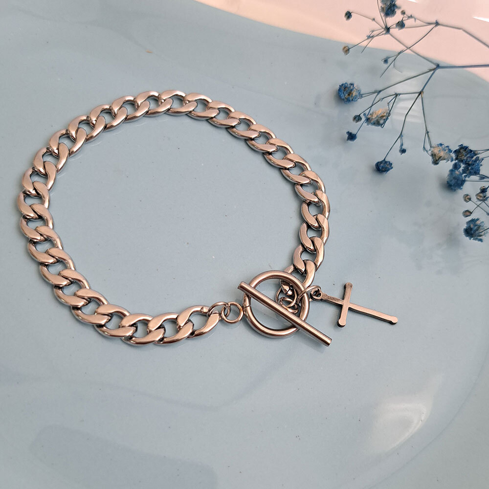  دستبند استیل صلیبی 