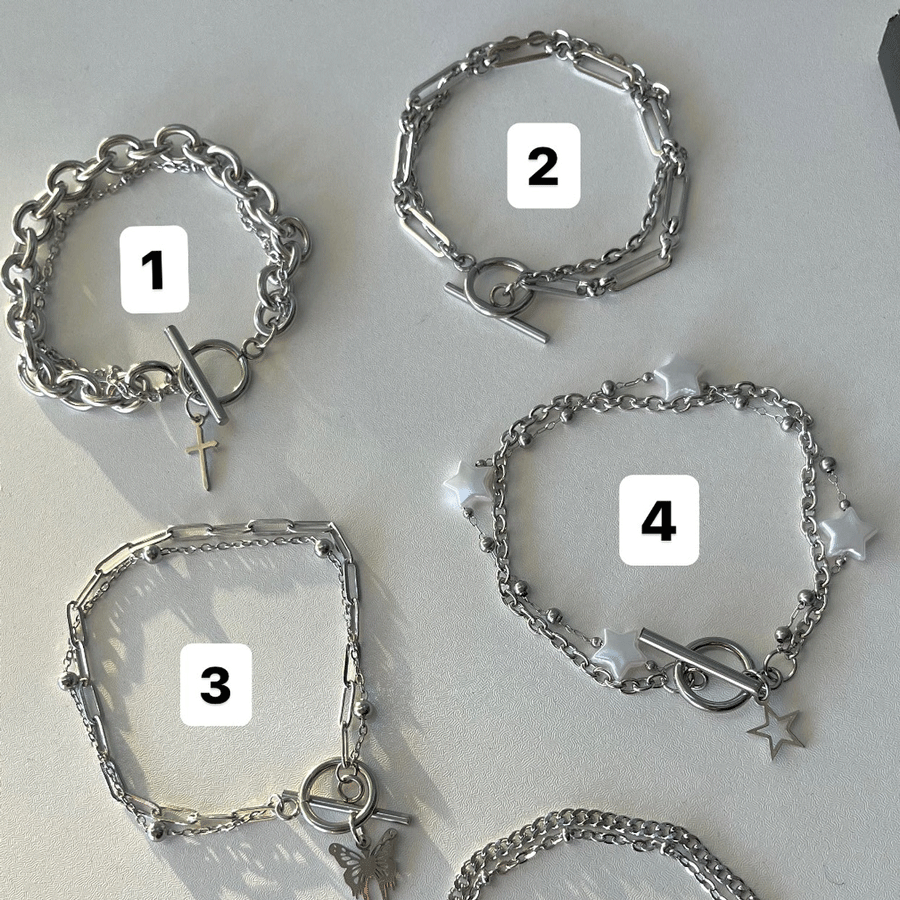  دستبند زنانه استیل 