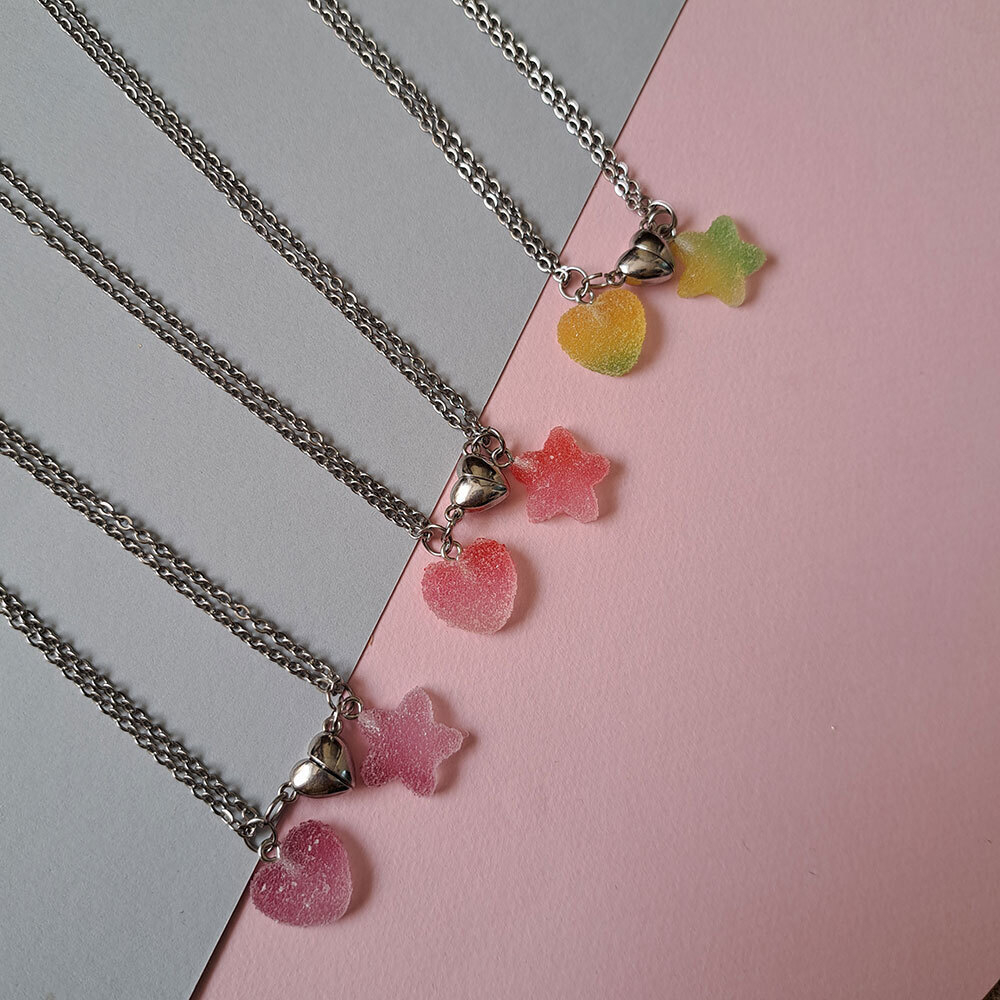  گردنبند ست مگنتی قلب و ستاره 