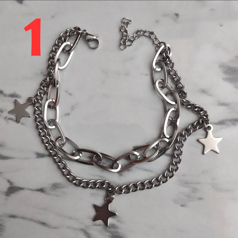  دستبند استیل ستاره ای 