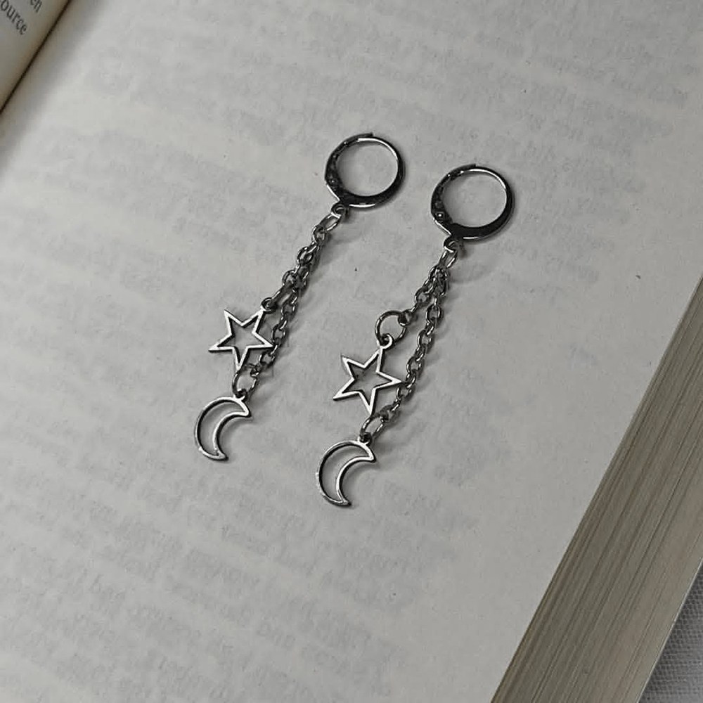  گوشواره و گردنبند ماه و ستاره 