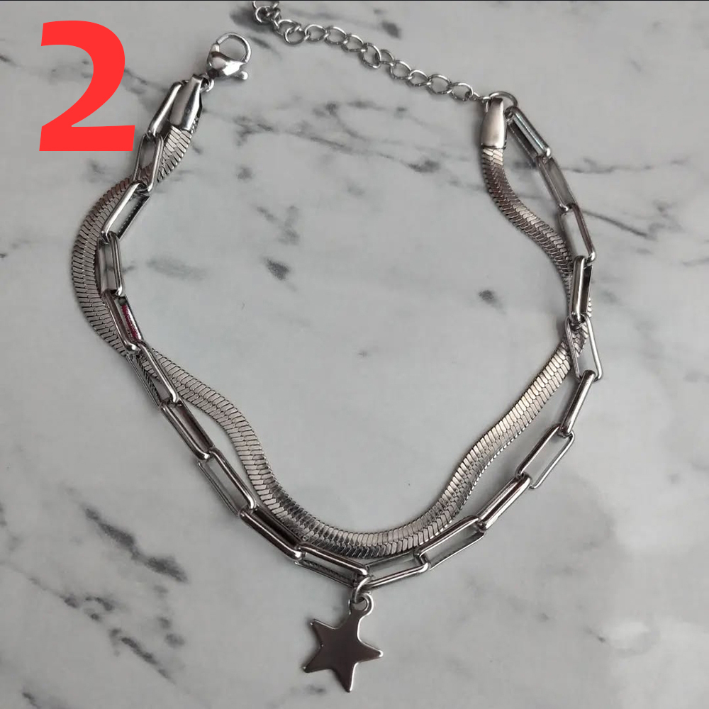  دستبند استیل ستاره ای 